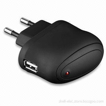 USB Travel Charger for Phone, Mobile, Camera, with 5V/2.1A Output and Short-circuit Protection